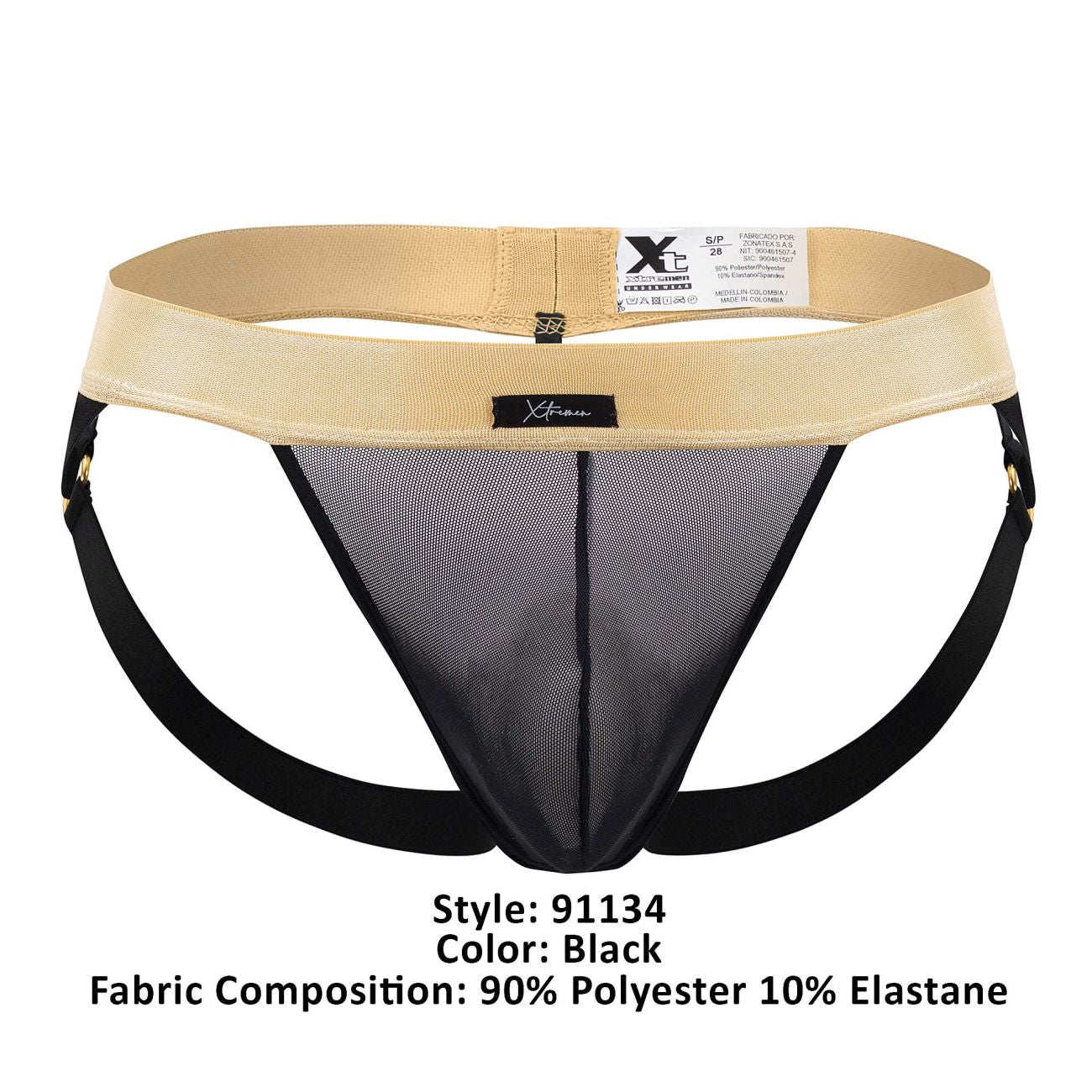 Xtremen 91134 Mesh Jockstrap Color Black - DealByEthan.gay loves Xtremen