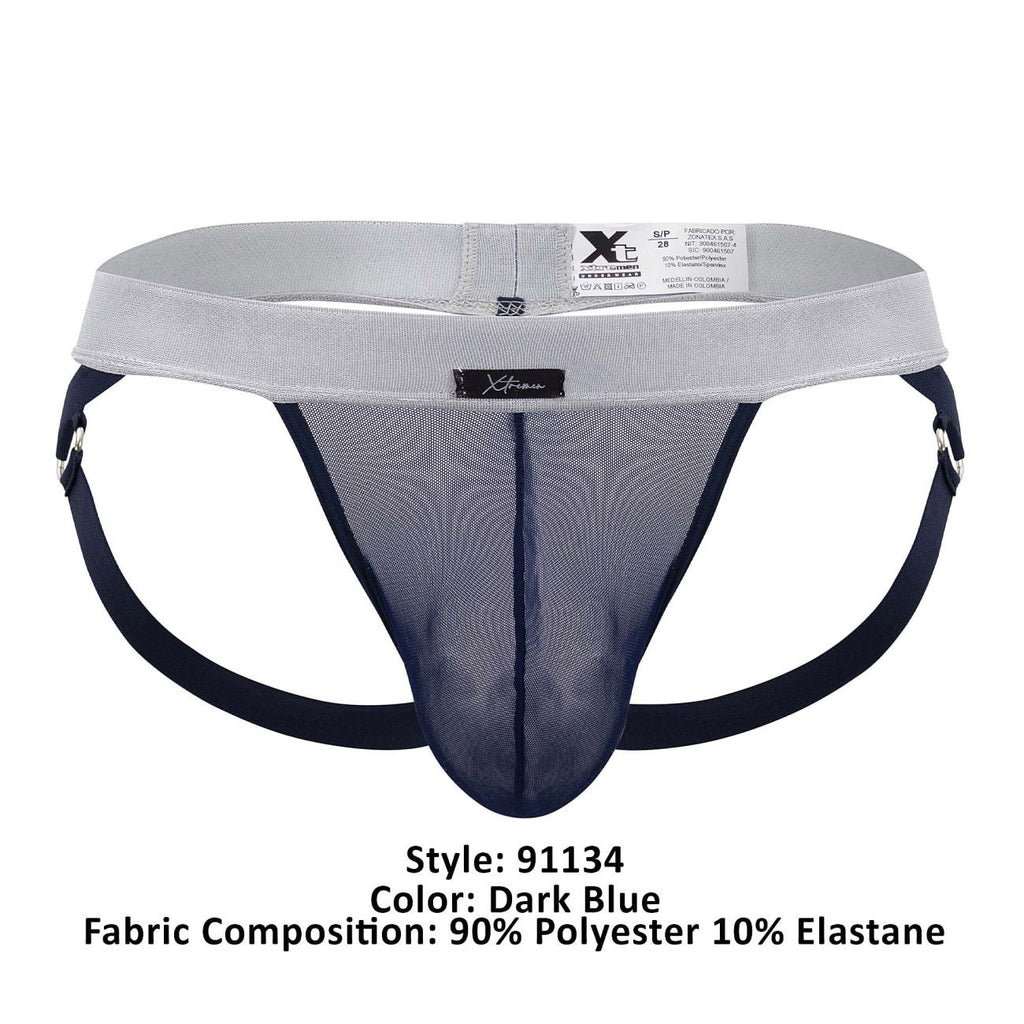 Xtremen 91134 Mesh Jockstrap Color Dark Blue - DealByEthan.gay loves Xtremen