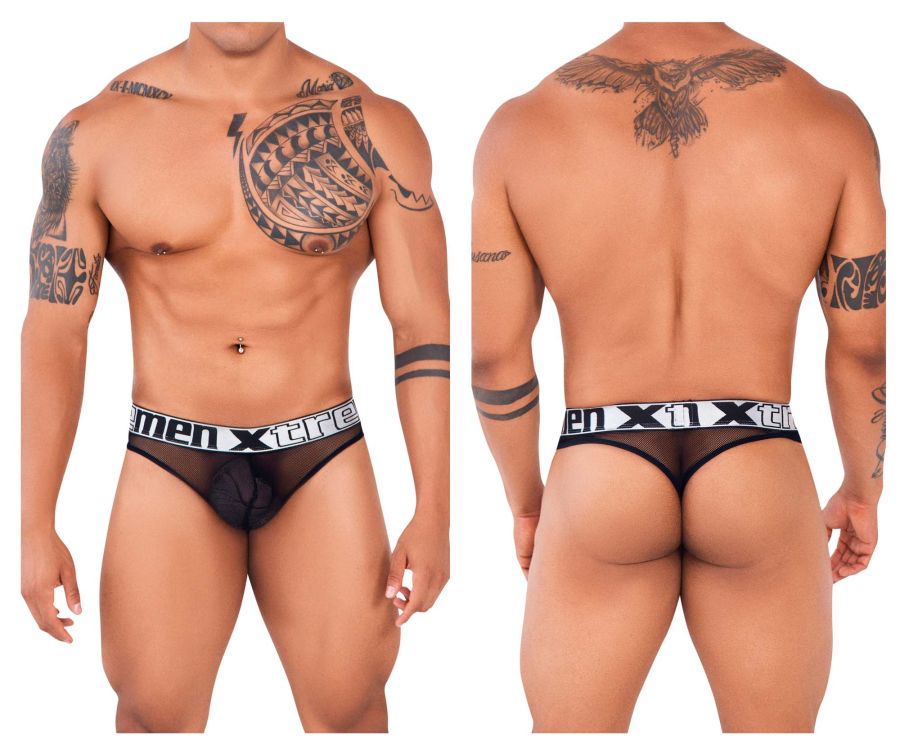 Xtremen 91137 Mesh Thongs Color Black - DealByEthan.gay loves Xtremen