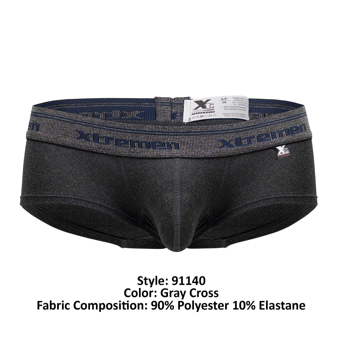 Xtremen 91140 Ultra-soft Trunks Color Gray Cross - DealByEthan.gay loves Xtremen