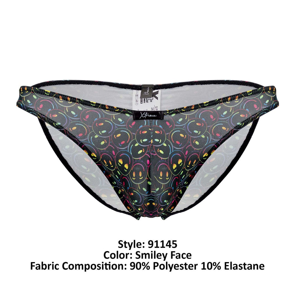 Xtremen 91145 Printed Microfiber Bikini Color Smiley Face - DealByEthan.gay loves Xtremen