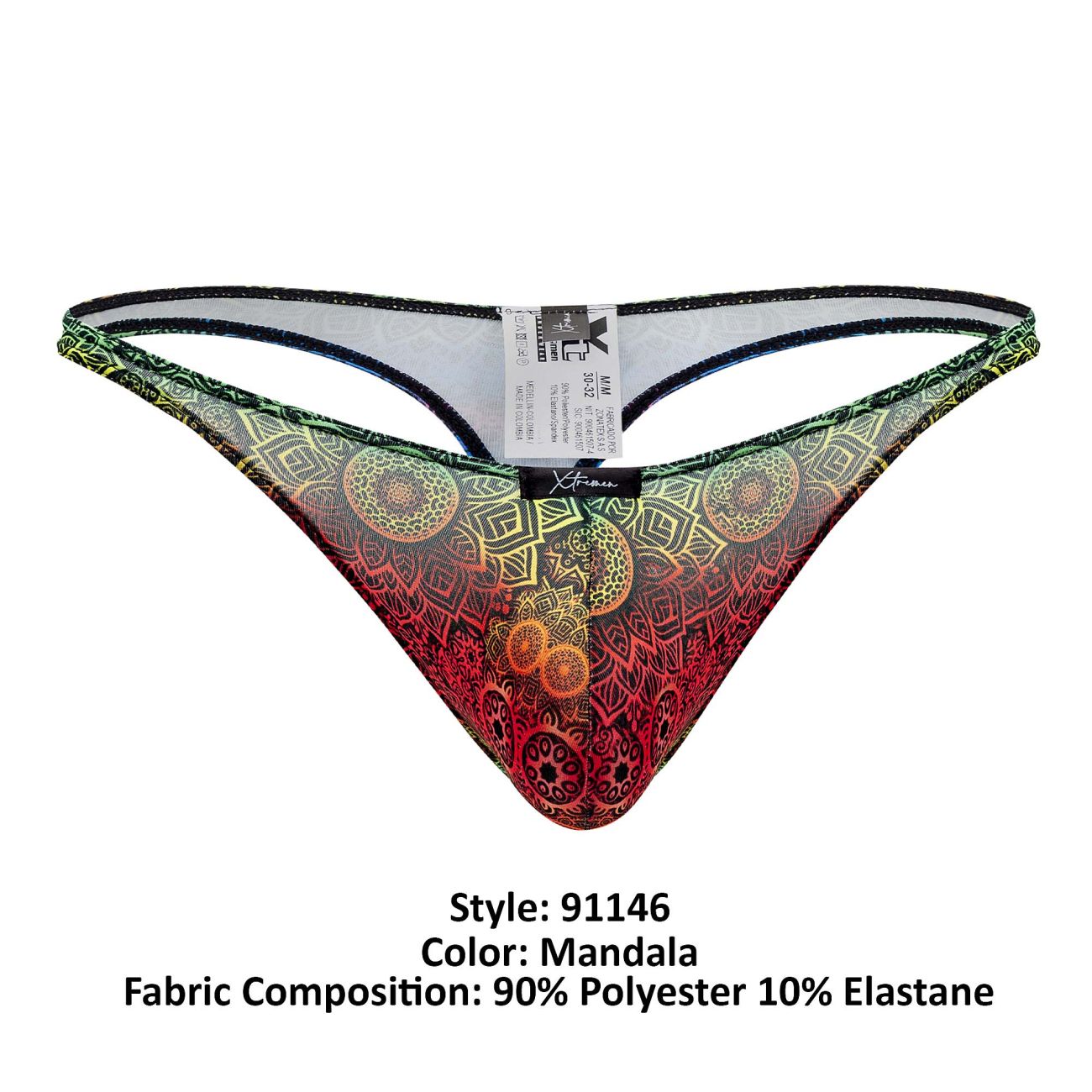 Xtremen 91146 Printed Microfiber Thongs Color Mandala - DealByEthan.gay loves Xtremen