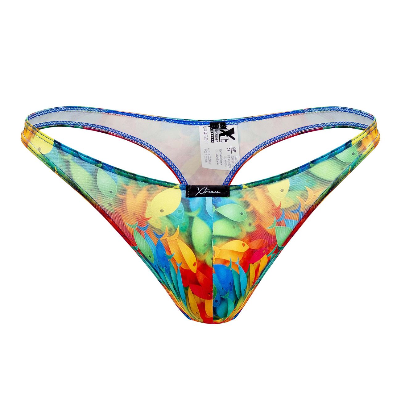 Xtremen 91146 Printed Microfiber Thongs Color Rainbow Fish - DealByEthan.gay loves Xtremen