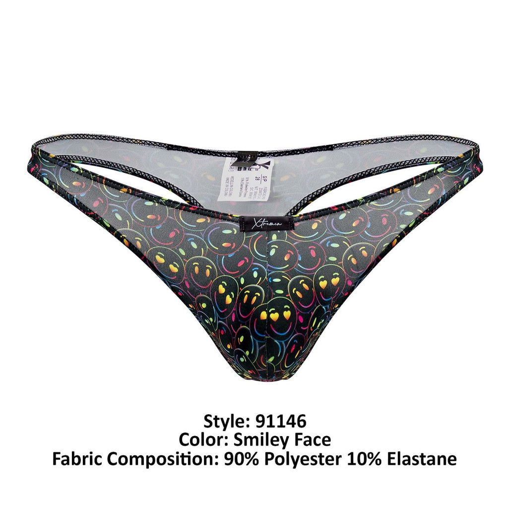 Xtremen 91146 Printed Microfiber Thongs Color Smiley Face - DealByEthan.gay loves Xtremen