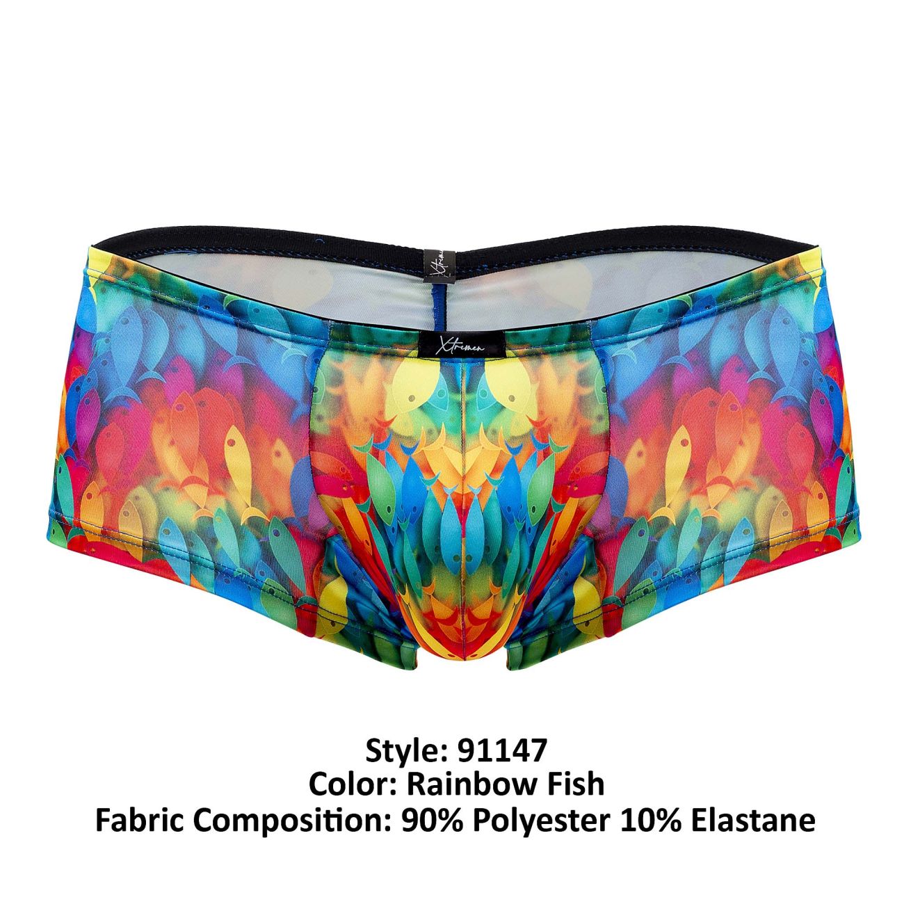 Xtremen 91147 Printed Microfiber Trunks Color Rainbow Fish - DealByEthan.gay loves Xtremen