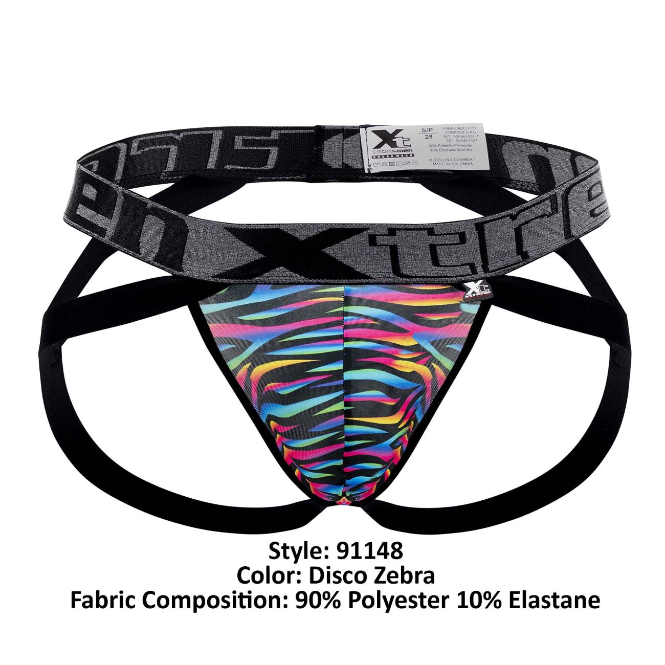 Xtremen 91148 Printed Microfiber Jockstrap Color Disco Zebra - DealByEthan.gay loves Xtremen
