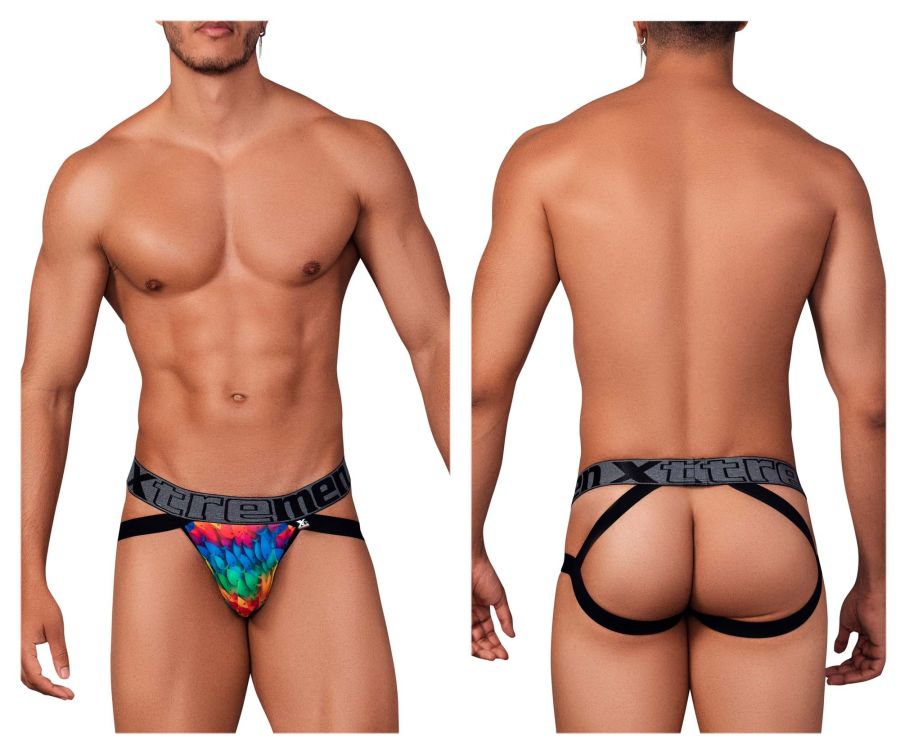 Xtremen 91148 Printed Microfiber Jockstrap Color Rainbow Fish - DealByEthan.gay loves Xtremen