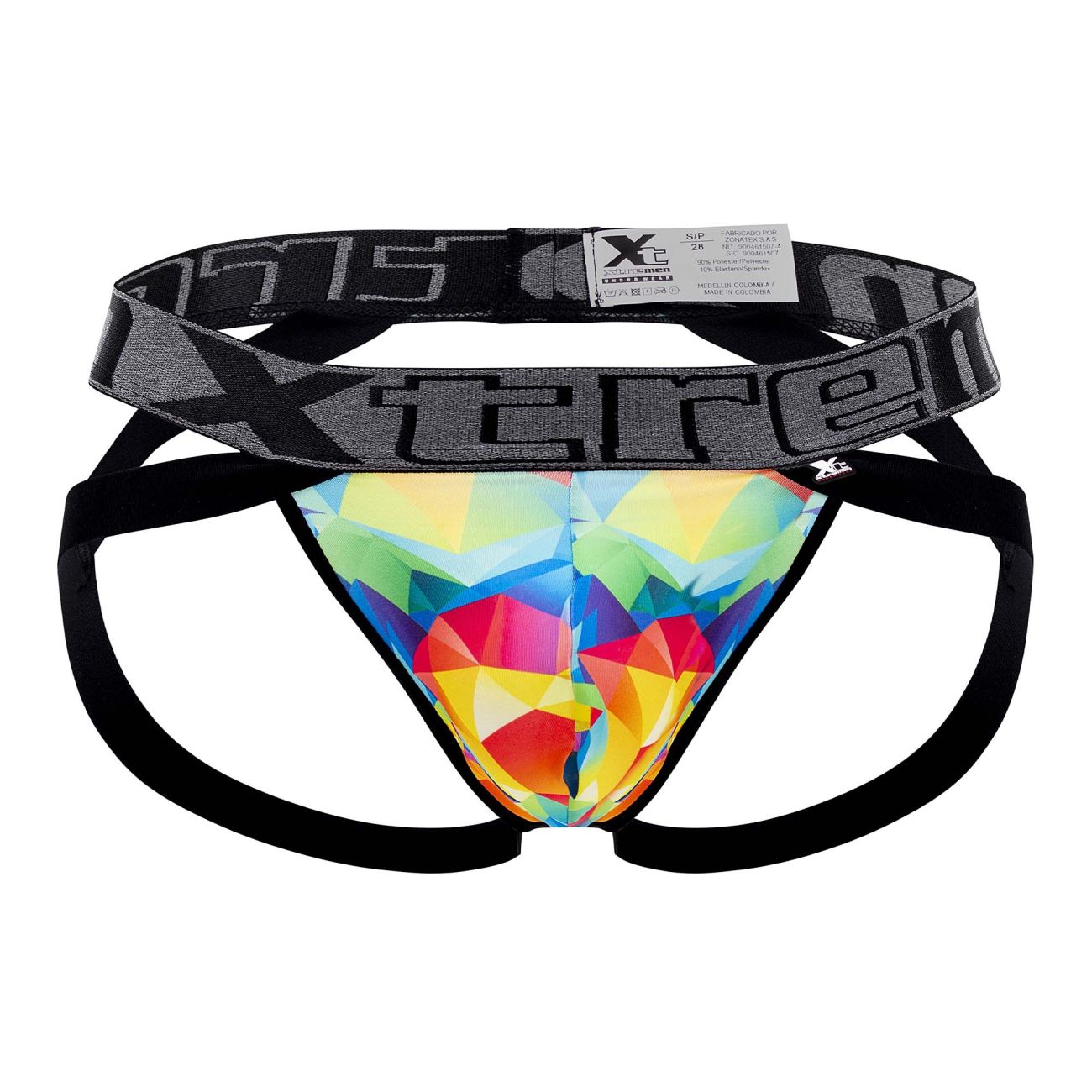 Xtremen 91148 Printed Microfiber Jockstrap Color Rainbow Prism - DealByEthan.gay loves Xtremen