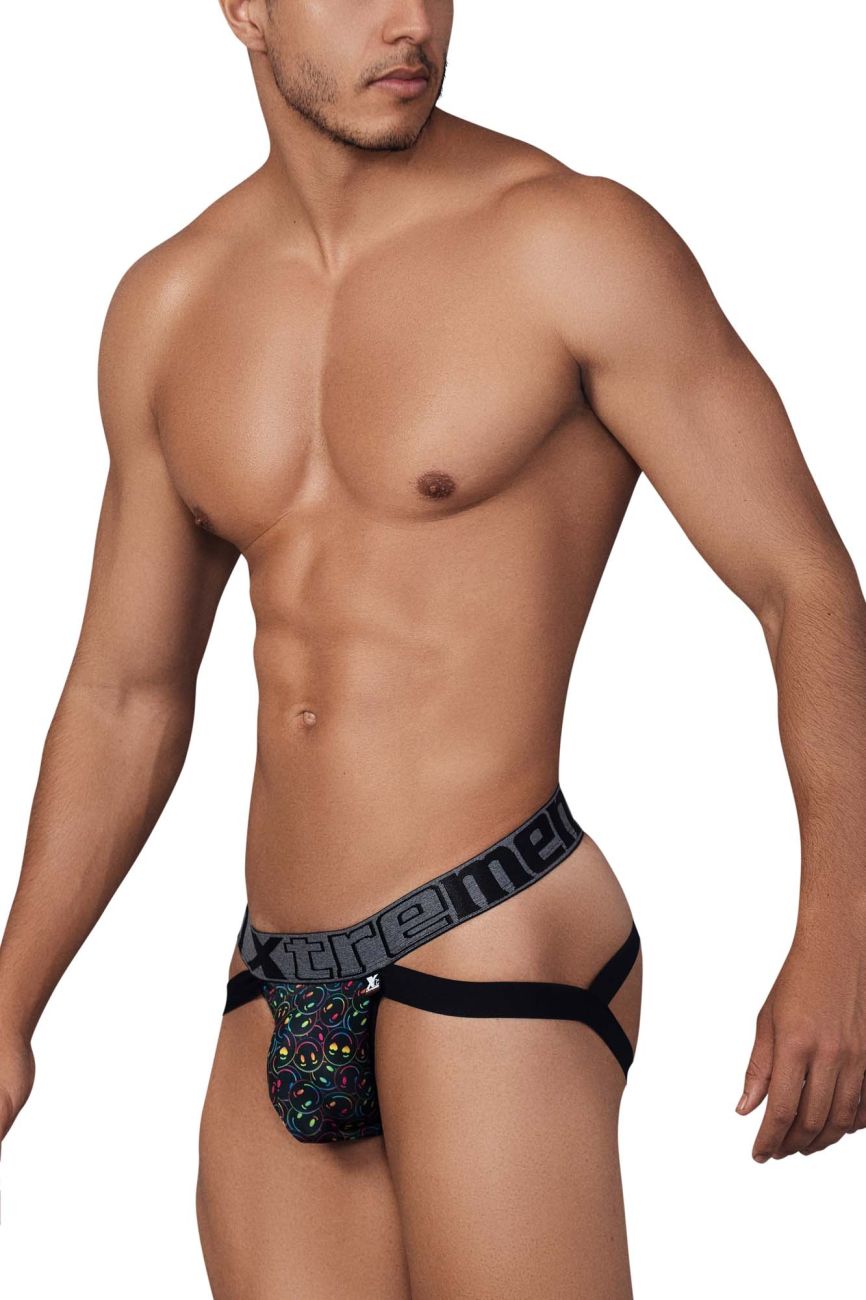 Xtremen 91148 Printed Microfiber Jockstrap Color Smiley Face - DealByEthan.gay loves Xtremen