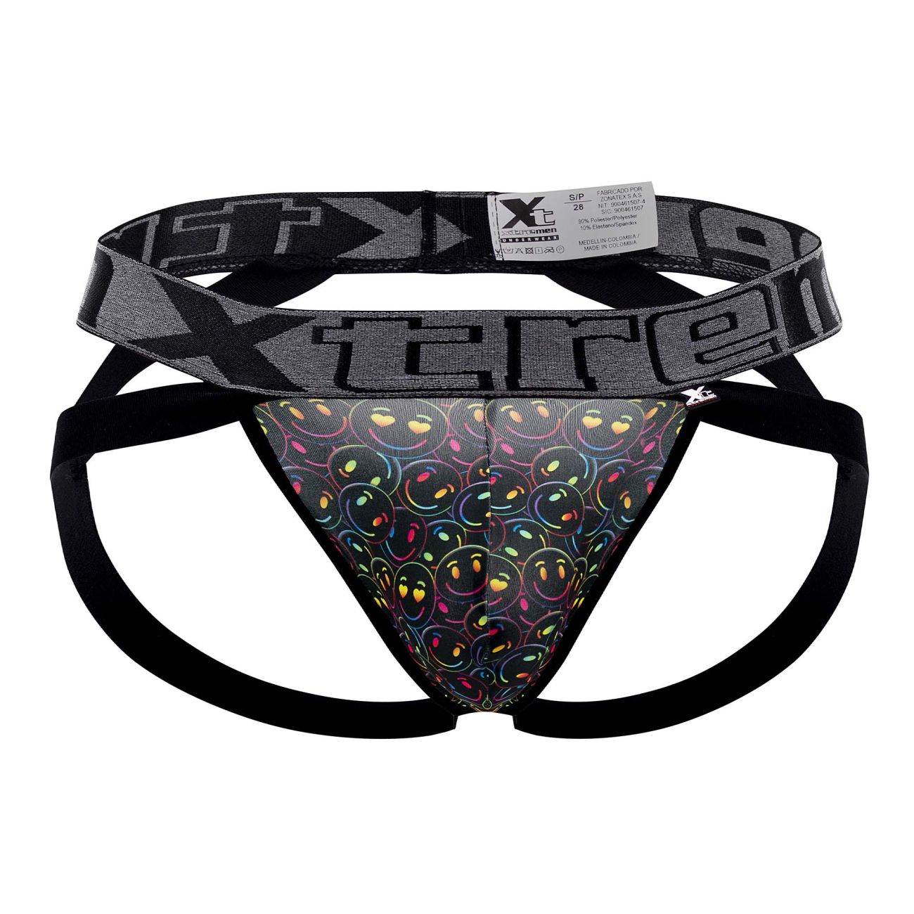 Xtremen 91148 Printed Microfiber Jockstrap Color Smiley Face - DealByEthan.gay loves Xtremen