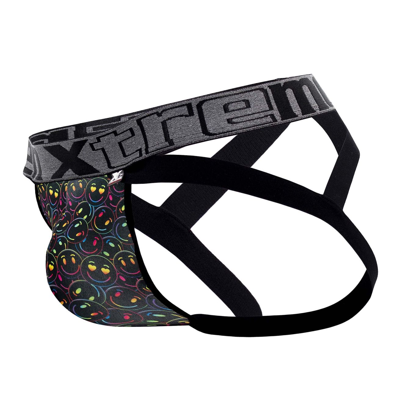Xtremen 91148 Printed Microfiber Jockstrap Color Smiley Face - DealByEthan.gay loves Xtremen