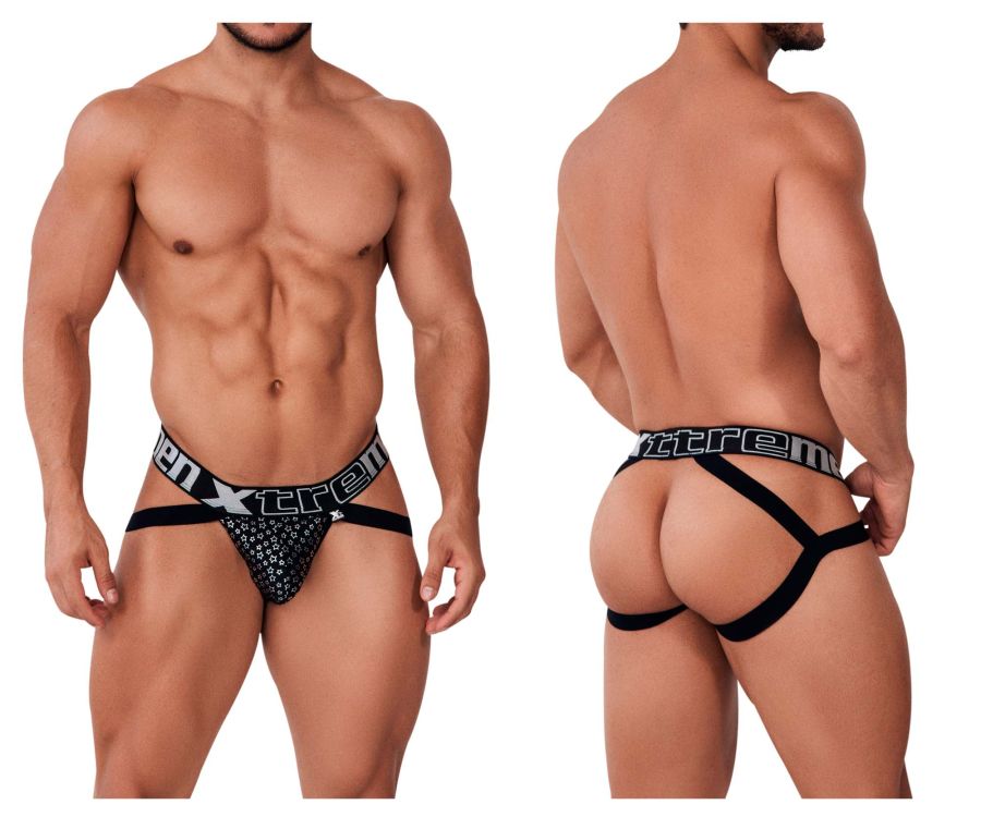 Xtremen 91165 Foil Jockstrap Color Black - DealByEthan.gay loves Xtremen