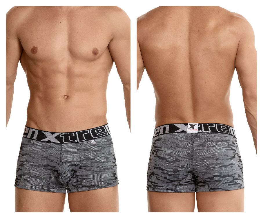 Calzoncillos bóxer con estampado de camuflaje Jacquard de Xtremen 51443C, color negro