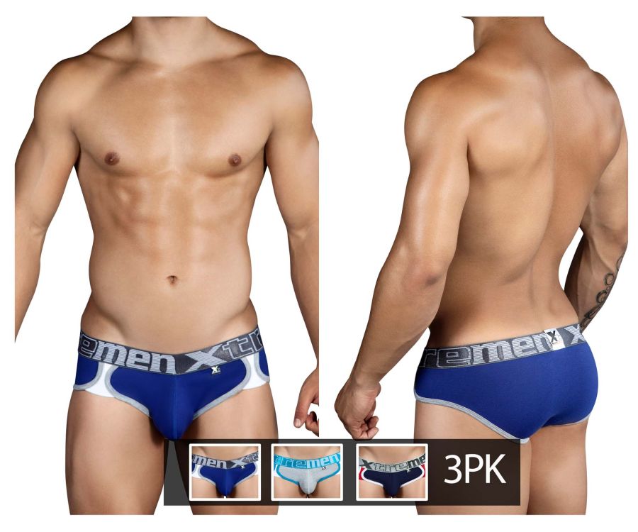 Xtremen 91014-3 3PK Slips Farbe Blau-Grau-Blau