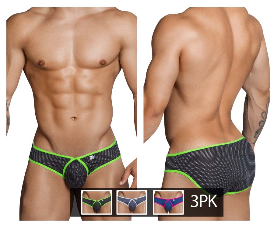 Xtremen 91021-3 3PK Slips Farbe Schwarz-Grau-Blau