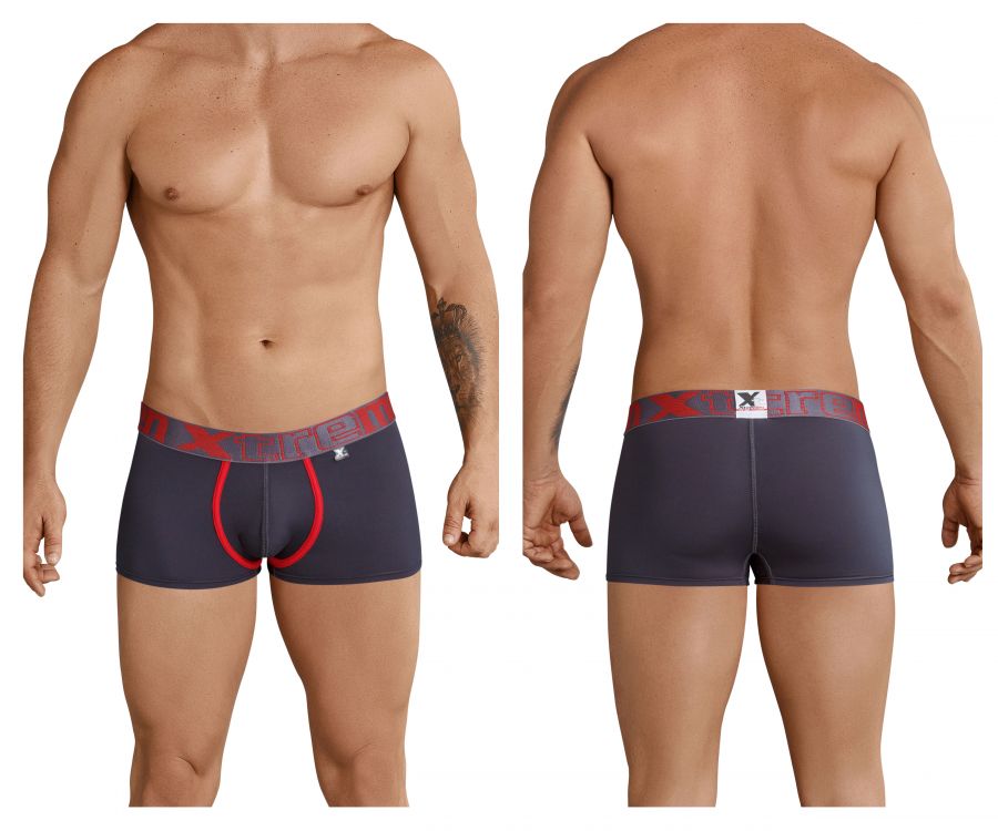 Calzoncillos tipo bóxer con ribetes Xtremen 91028 Color gris