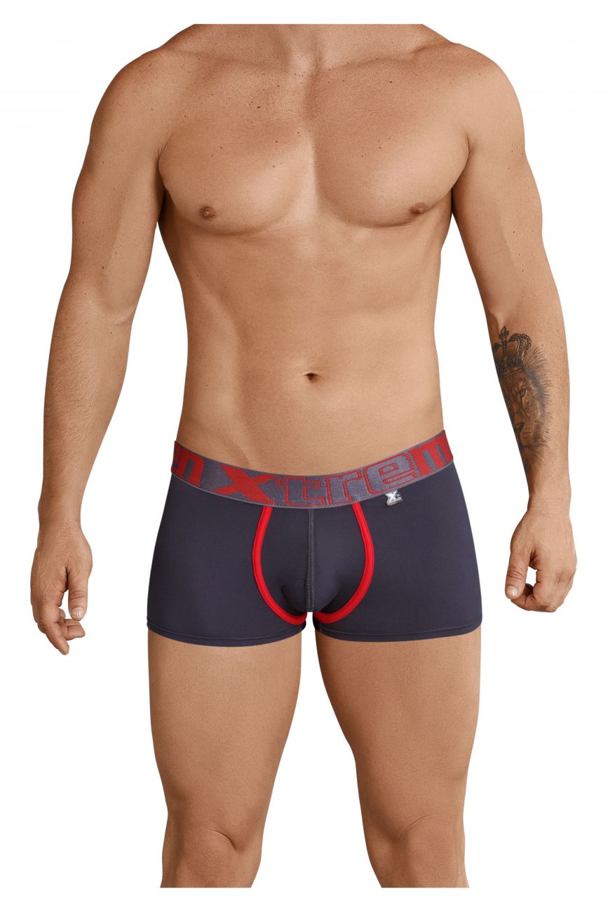 Calzoncillos tipo bóxer con ribetes Xtremen 91028 Color gris
