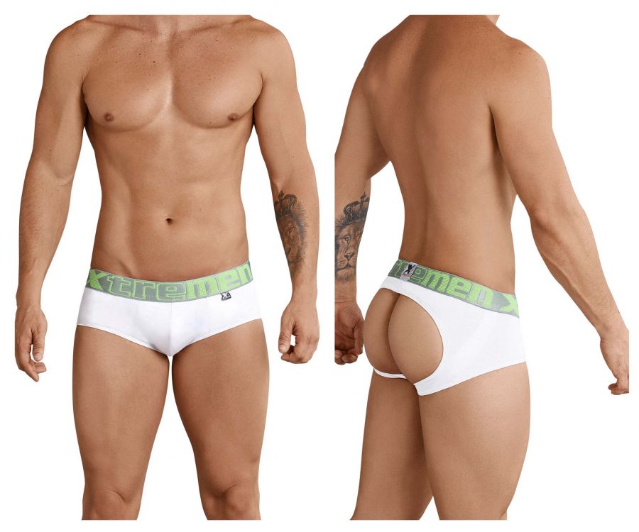 Xtremen 91032 Jockstrap levantacola Color Blanco-Plata