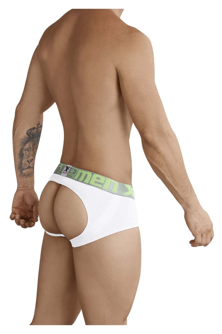 Xtremen 91032 Jockstrap levantacola Color Blanco-Plata