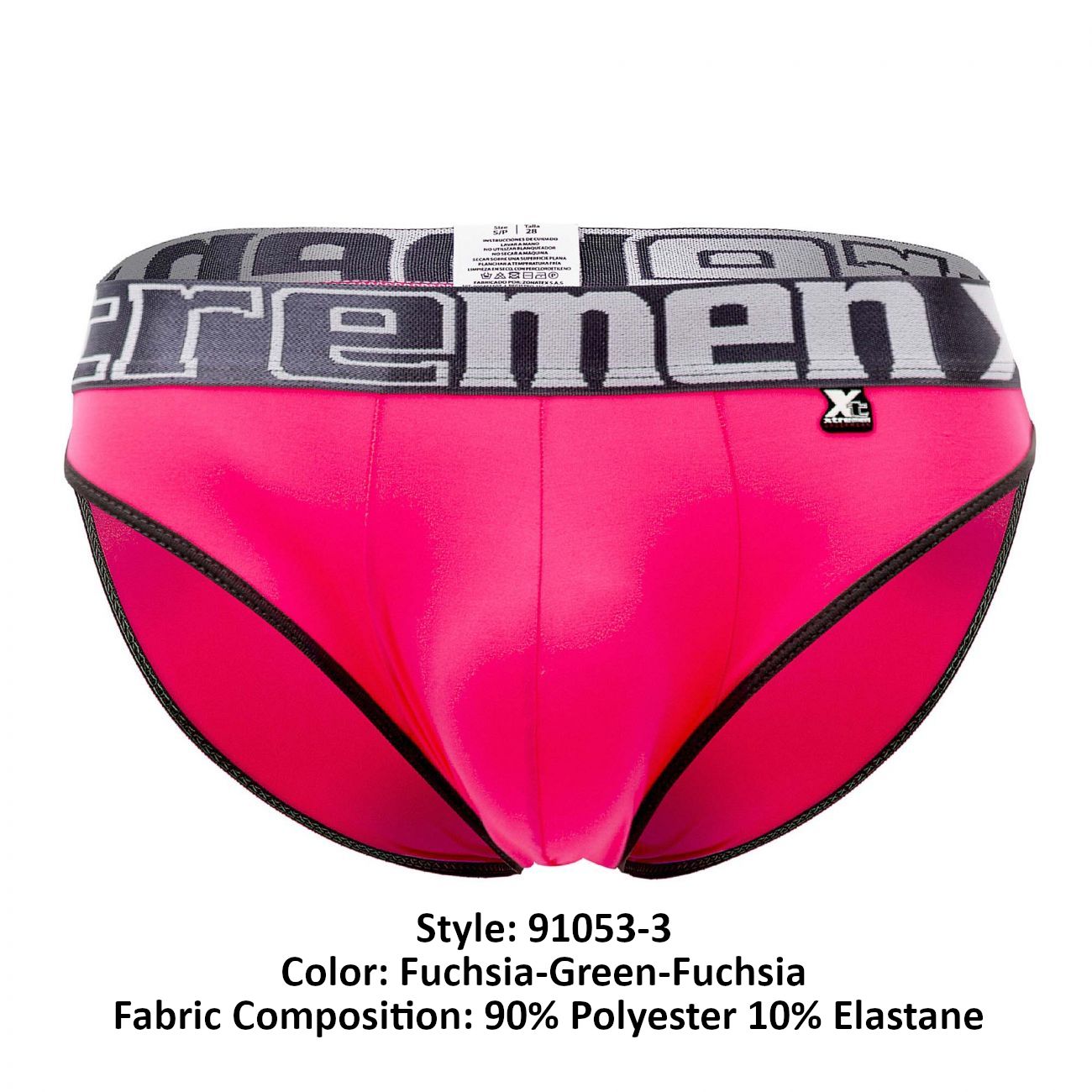 Xtremen 91053-3 3PK Slips Farbe Fuchsia-Grün-Fuchsia