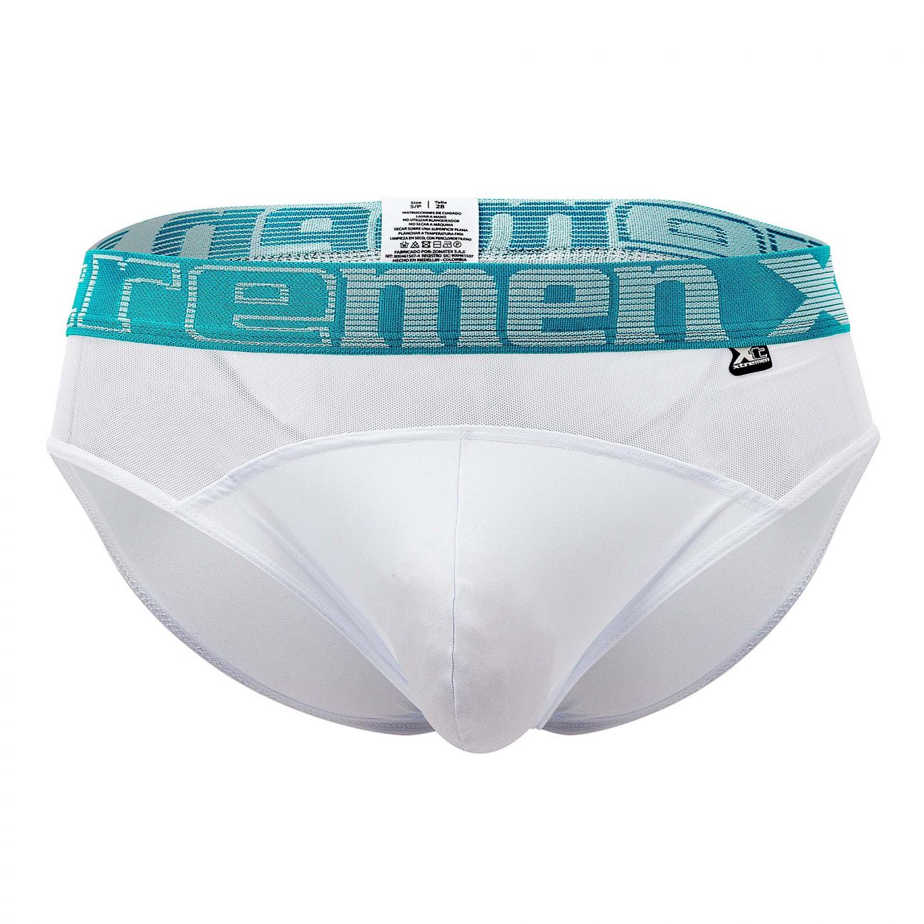 Braguitas de malla Peekaboo Xtremen 91059 Color blanco