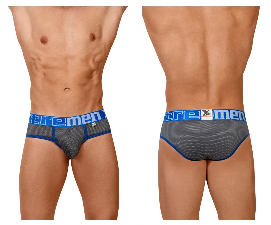 Xtremen 91062 Athletic Piping Briefs Color Gray
