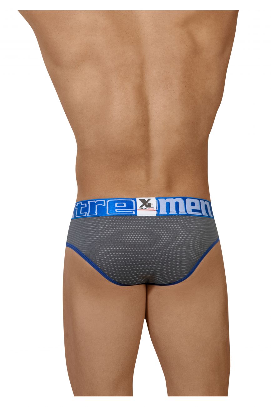 Xtremen 91062 Athletic Piping Briefs Color Gray