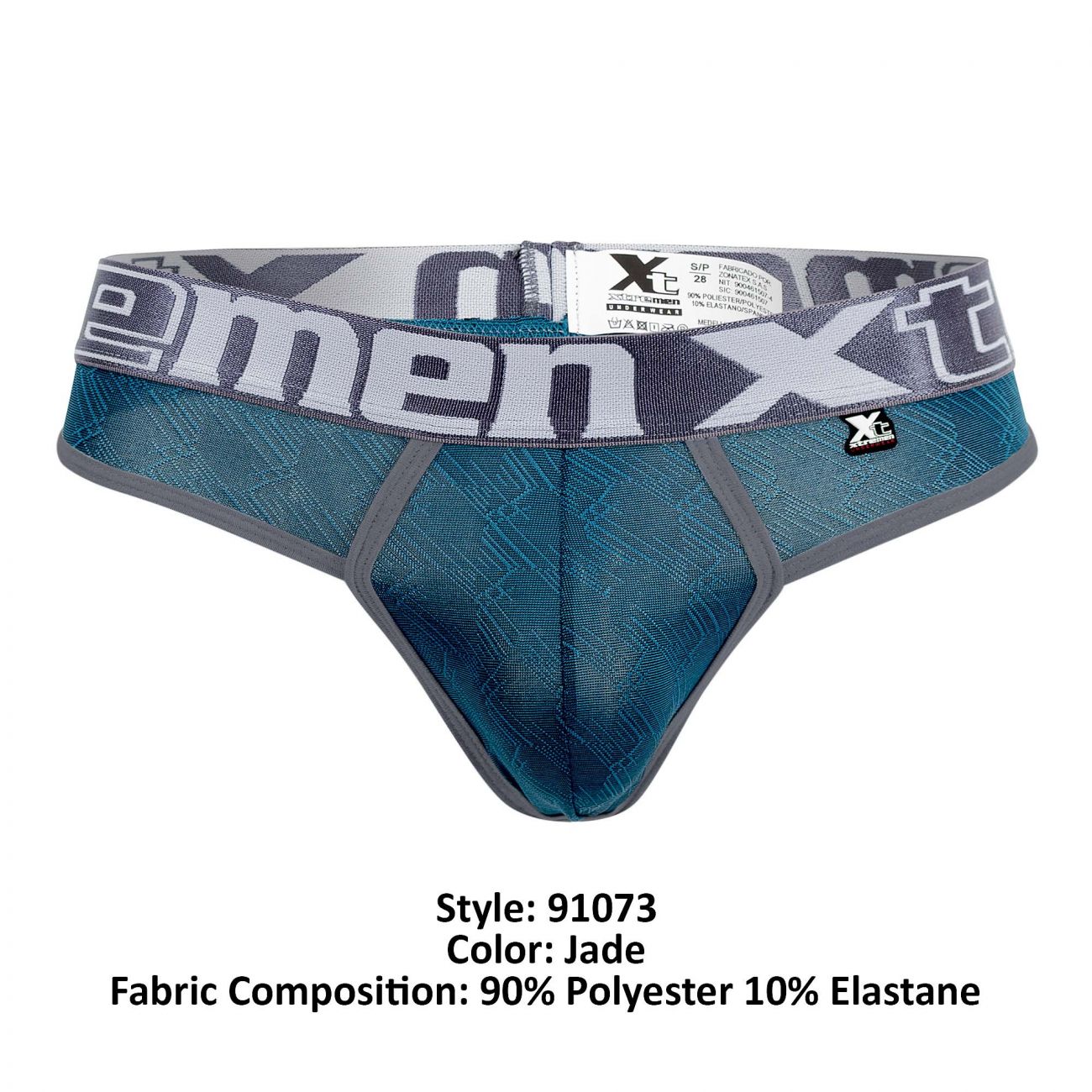 Xtremen 91073 Mikrofaser-Jacquard-Tangas, Farbe Jade