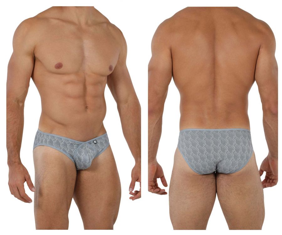 Xtremen 91075 Briefs de microfibra Jacquard Color Gris