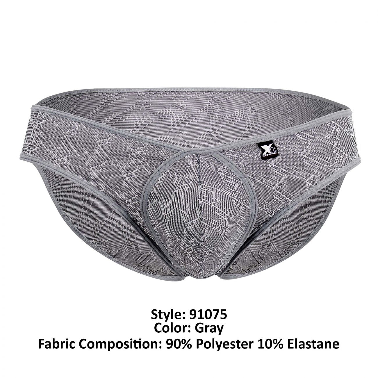 Xtremen 91075 Briefs de microfibra Jacquard Color Gris
