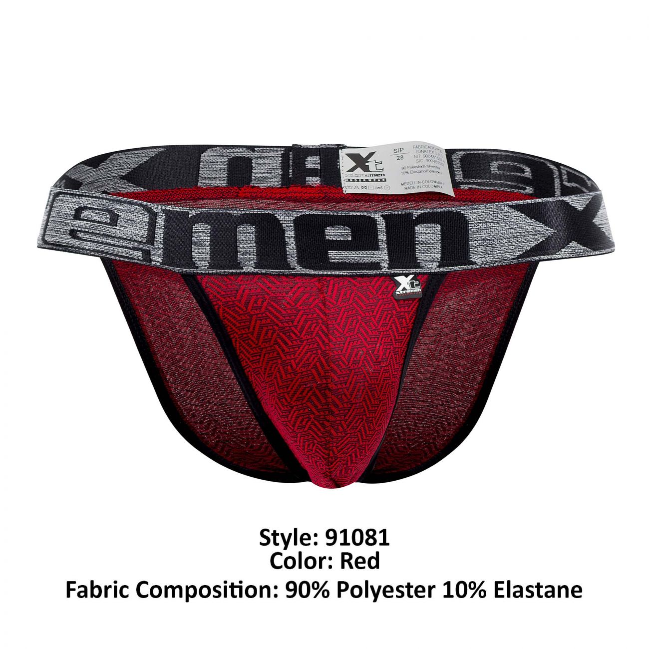 Xtremen 91081 Mikrofaser-Jacquard-Bikini, Farbe Rot