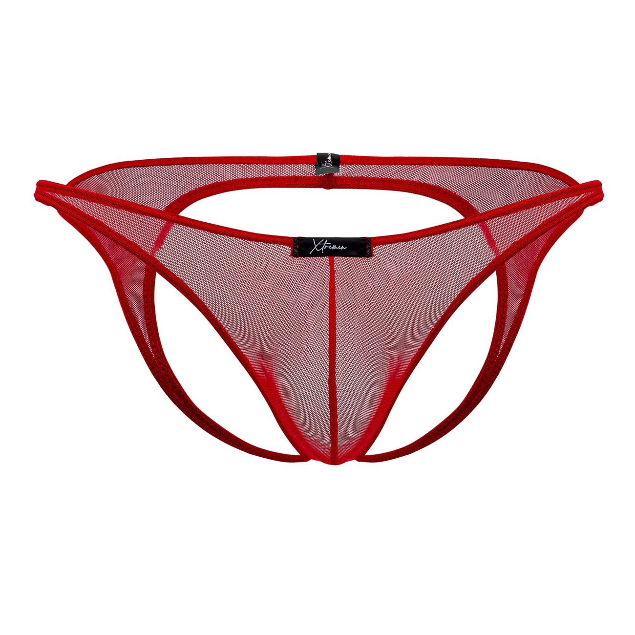 Xtremen 91153 Jockstrap de malla de tul Color Rojo
