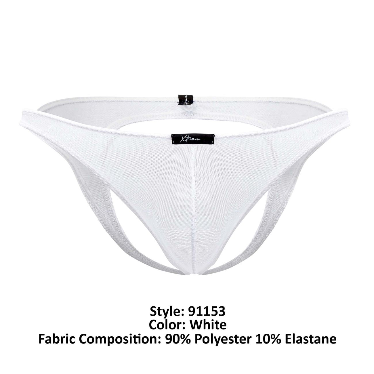 Xtremen 91153 Jockstrap aus Tüllnetz Farbe Weiß