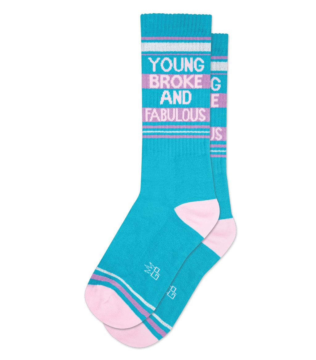 YOUNG BROKE AND FABULOUS CREW SOCKS - DealByEthan.gay loves Gumball Poodle