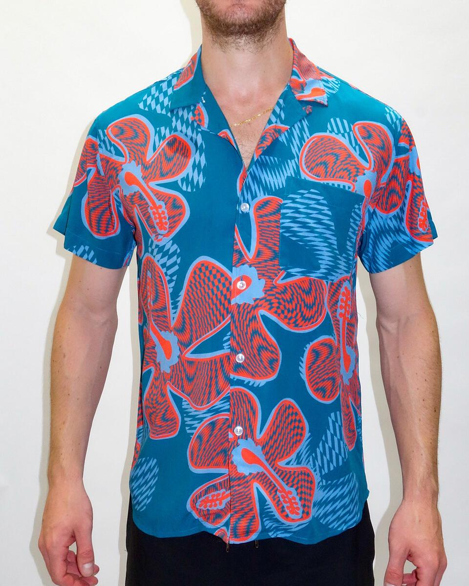 HIBISCUS FLORAL S/S SHIRT - DealByEthan.gay