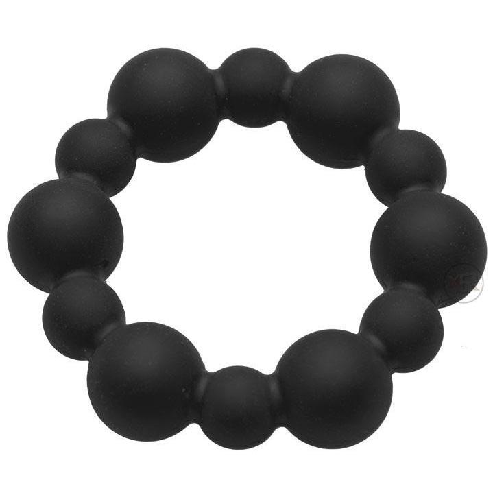 Shadow Silicone Beaded Cock Ring - DealByEthan.gay
