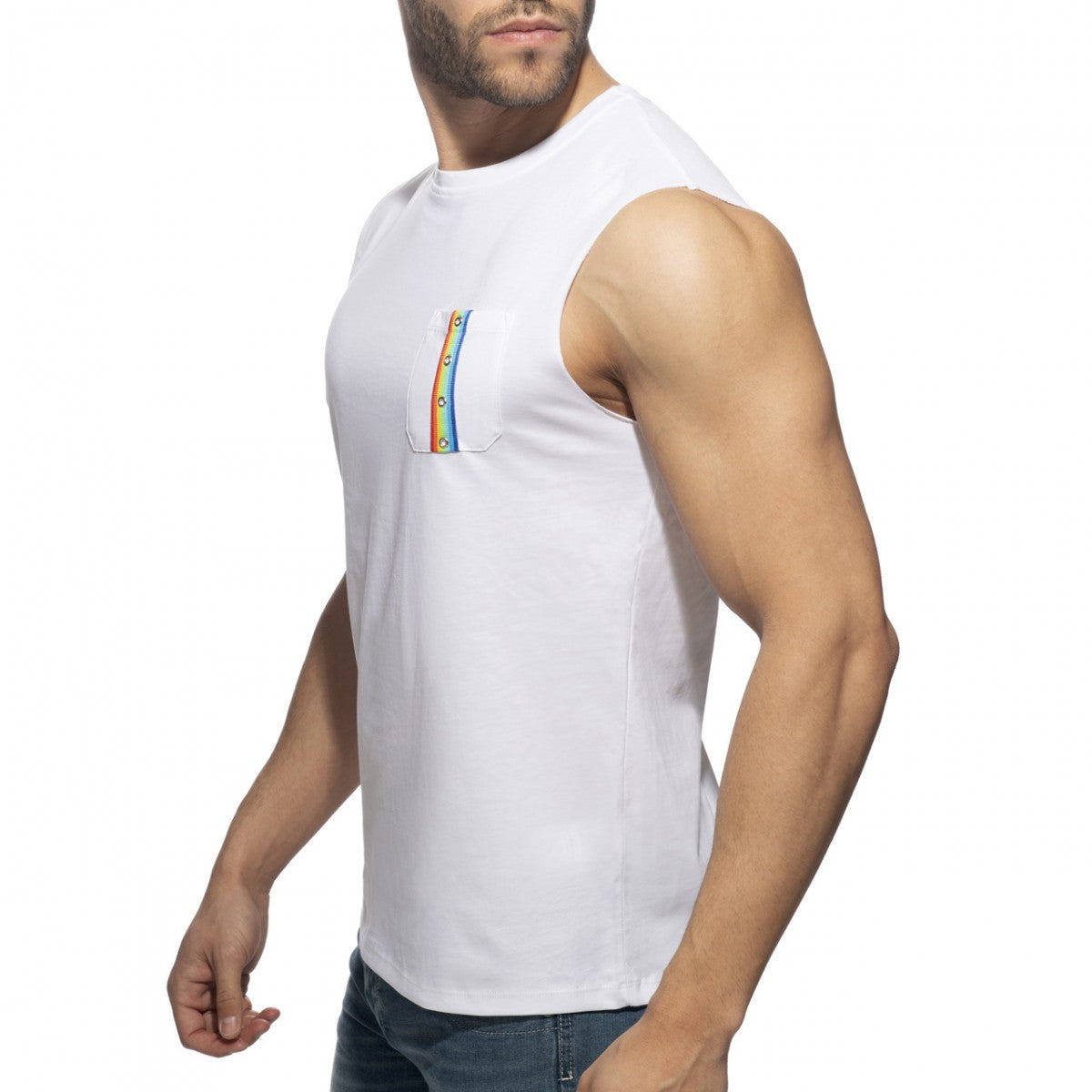 RAINBOW TAPE TANK TOP - DealByEthan.gay