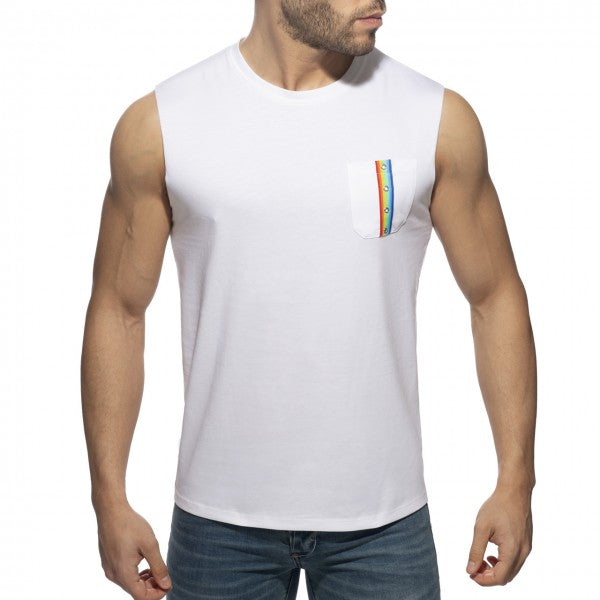 RAINBOW TAPE TANK TOP - DealByEthan.gay