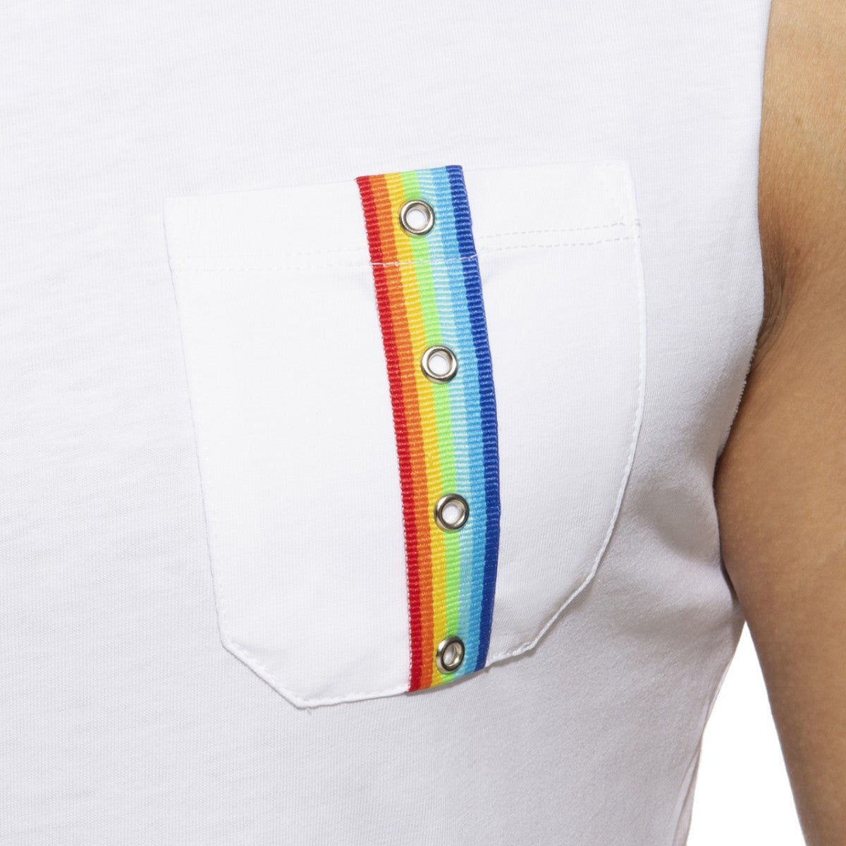 RAINBOW TAPE TANK TOP - DealByEthan.gay