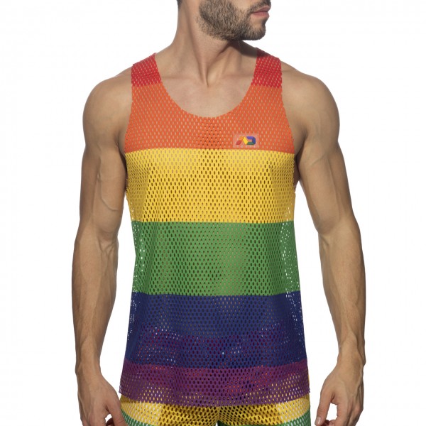 MESH RAINBOW TANK TOP - DealByEthan.gay