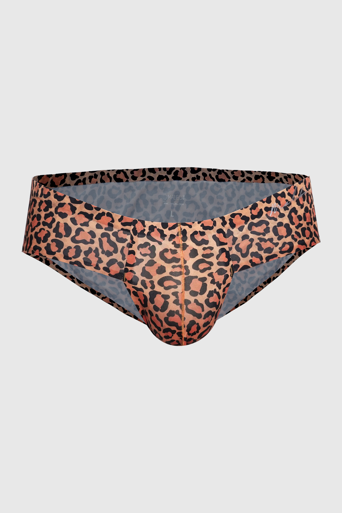 Feelin' Sultry Seamless Briefs with Bulge Pouch - Leopard - DealByEthan.gay