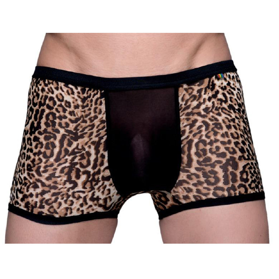 Transparente Catty-Boxershorts mit Leopardenmuster von Pride