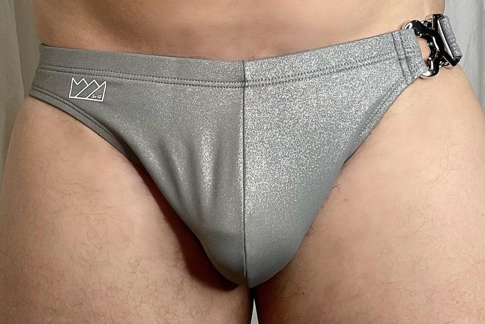 HEAVY METAL GLITTER SWIM BRIEF - DealByEthan.gay