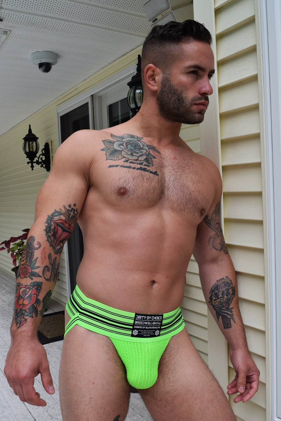 CUMDUMP JOCK -NEON GREEN - DealByEthan.gay