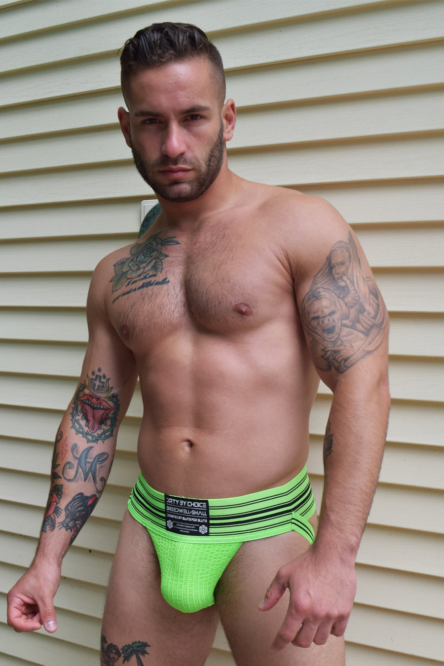 CUMDUMP JOCK -NEON GREEN - DealByEthan.gay