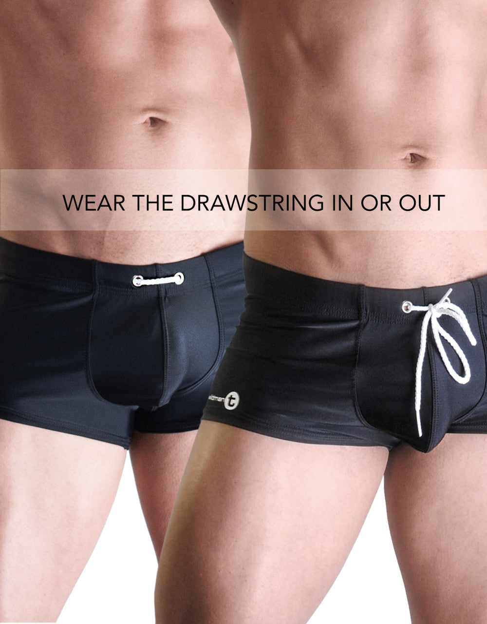 WildmanT PIG SQUARE CUT SWIM BLACK - DealByEthan.gay