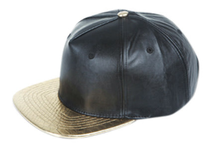 TWO TONE FAUX LEATHER CAP  Available in 6 Colors - DealByEthan.gay