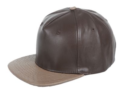 TWO TONE FAUX LEATHER CAP  Available in 6 Colors - DealByEthan.gay