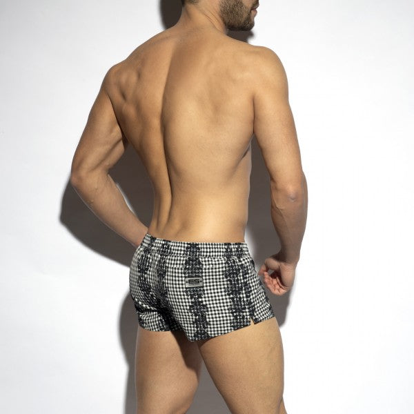 BAROQUE SQUARED SWIM SHORTS - DealByEthan.gay