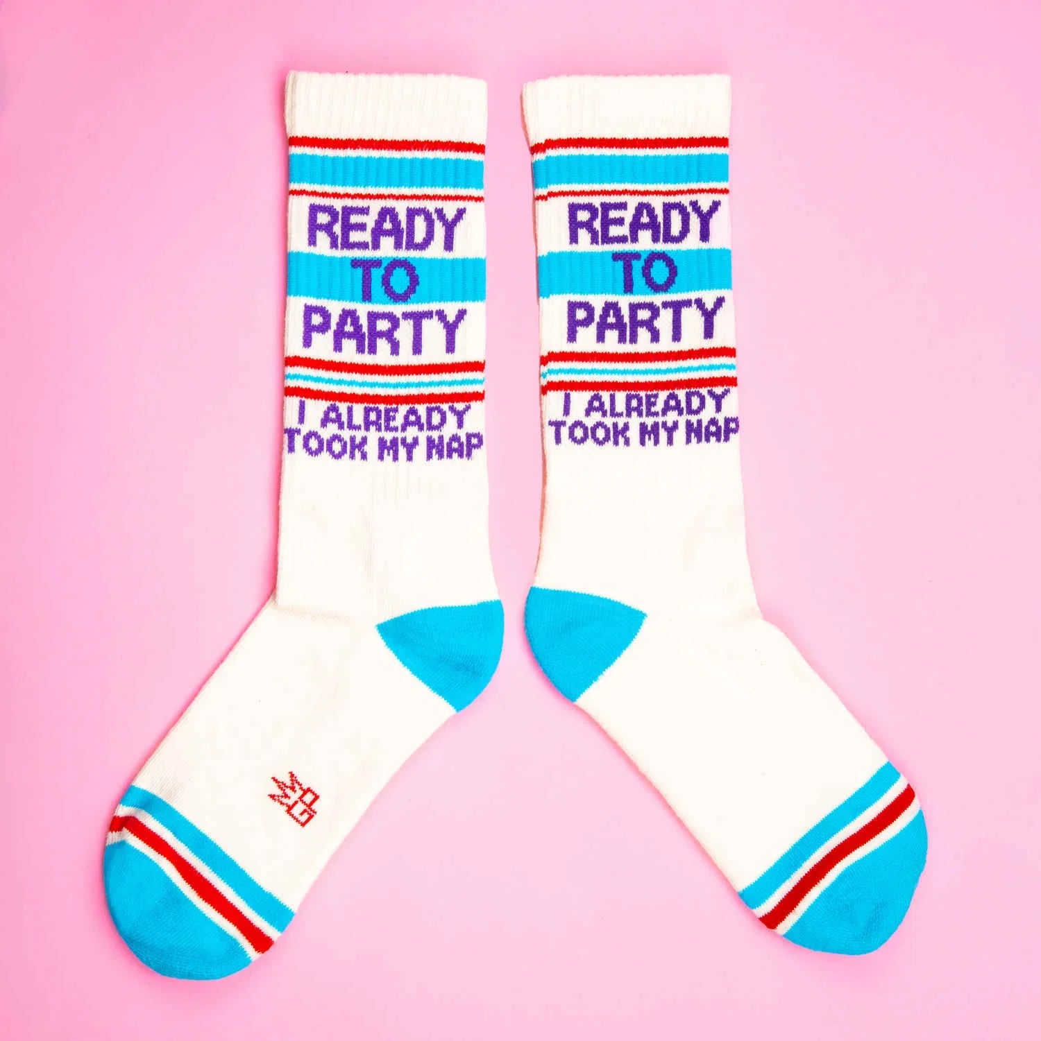 READY TO PARTY CREW SOCKS - DealByEthan.gay